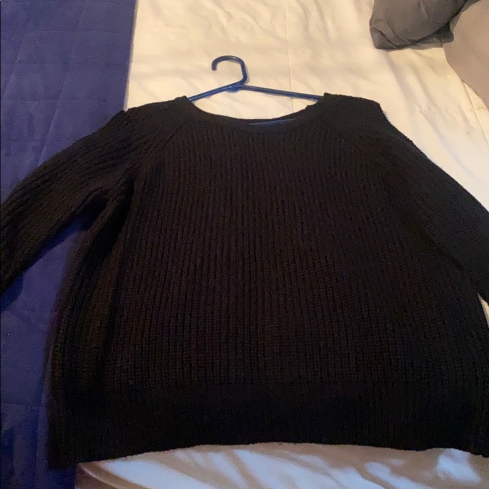 Black knit sweater